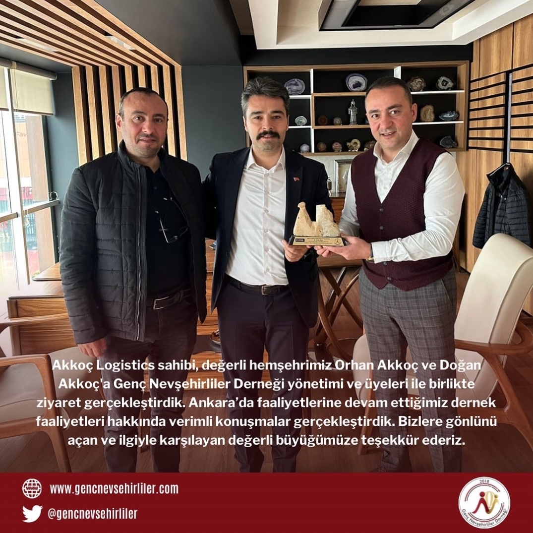 Akkoç Logistics sahibi, değerli hemşehrimiz Orhan Akkoç ve Doğan Akkoça Ziyaretimiz