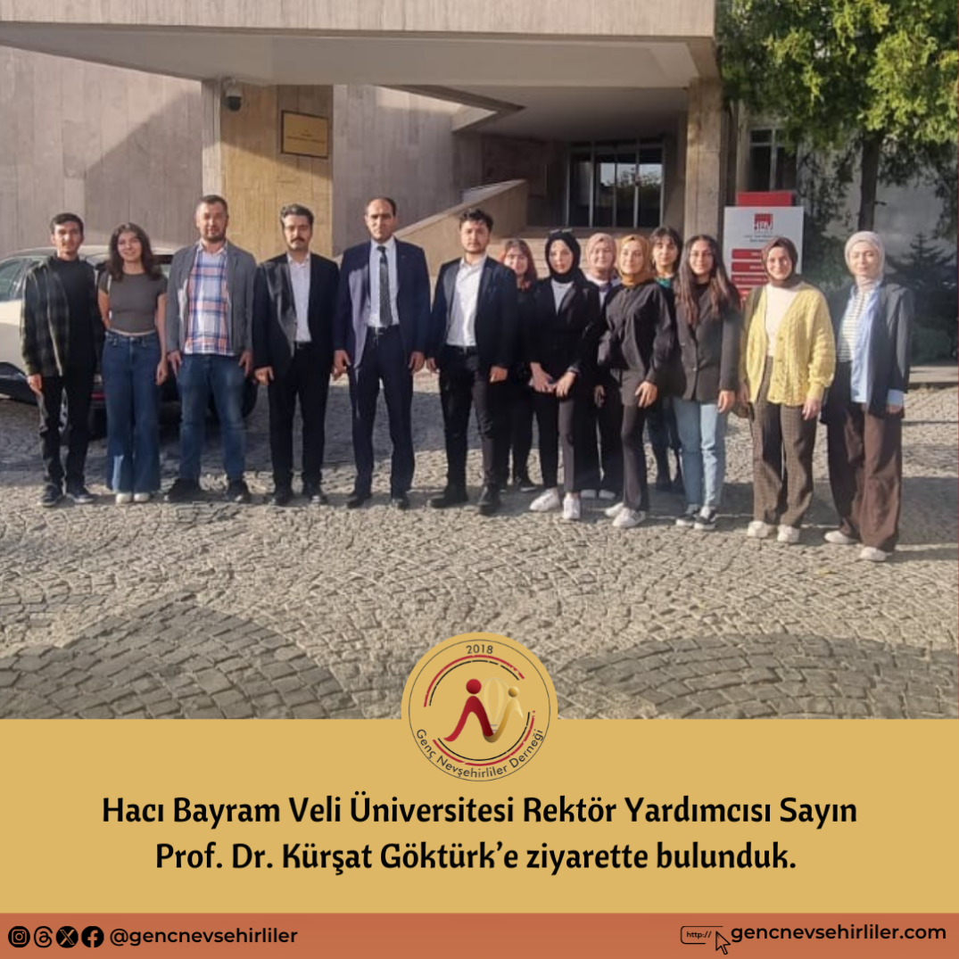 Hacı Bayram Veli Üniversitesi Rektör Yardımcısı Sayın Prof. Dr. Kürşat Göktürk’e ziyarette bulunduk. 