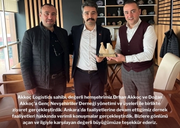 Akkoç Logistics sahibi, değerli hemşehrimiz Orhan Akkoç ve Doğan Akkoça Ziyaretimiz