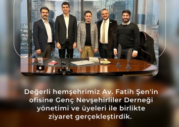 Hemşehrimiz Av. Fatih ŞEN’i ofisinde ziyaret ettik