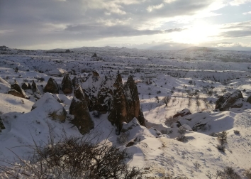 Kapadokyadan Kar Manzaraları