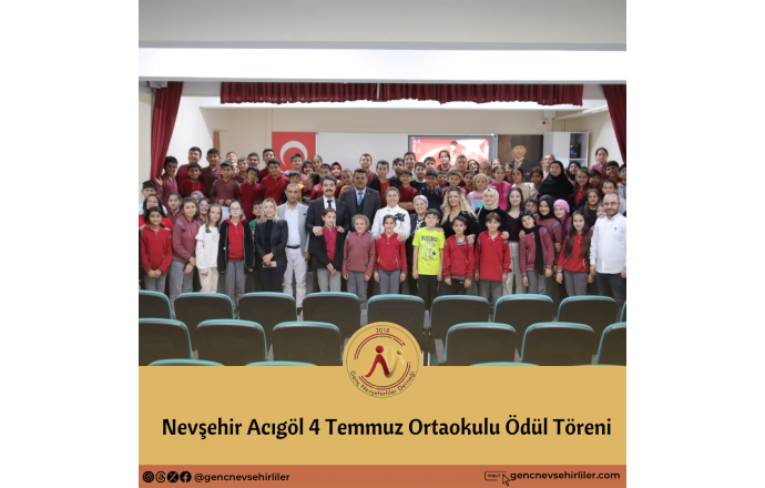 Nevşehir Acıgöl 4 Temmuz Ortaokulu Ödül Töreni